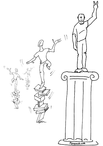 Cartoon - A Balancing Act.