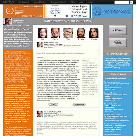 ICCForum Outreach Invited Expert Page