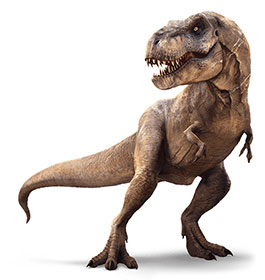 Tyrannosaurus Rex from the Movie Jurassic World.  Photo: JurassicWorld.com
