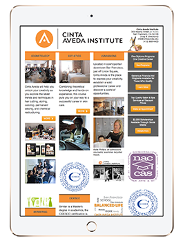 Cinta Aveda Institute on an iPad2